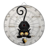 Katze und Maus mit Käse Fun Cartoon Charaktere Dartscheibe (vorne)