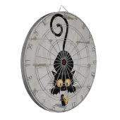 Katze und Maus mit Käse Fun Cartoon Charaktere Dartscheibe (Vorderseite Links)