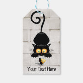 Katze und Maus mit Käse Fun Cartoon Charaktere Geschenkanhänger (Vorderseite)