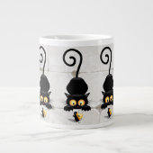 Katze und Maus mit Käse Fun Cartoon Charaktere Jumbo-Tasse (Vorderseite)