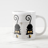 Katze und Maus mit Käse Fun Cartoon Charaktere Jumbo-Tasse (Rechts)