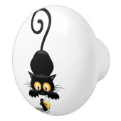 Katze und Maus mit Käse Fun Cartoon Charaktere Keramikknauf (Rechts)