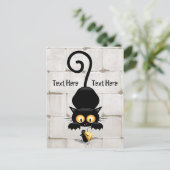 Katze und Maus mit Käse Fun Cartoon Charaktere Postkarte (Stehend Vorderseite)