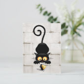 Katze und Maus mit Käse Fun Cartoon Charaktere Postkarte (Stehend Vorderseite)