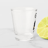 Katze und Maus mit Käse Fun Cartoon Charaktere Schnapsglas (Links)