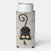 Katze und Maus mit Käse Fun Cartoon Charaktere Selters Dosenkühler (Seltzer Vorderseite)