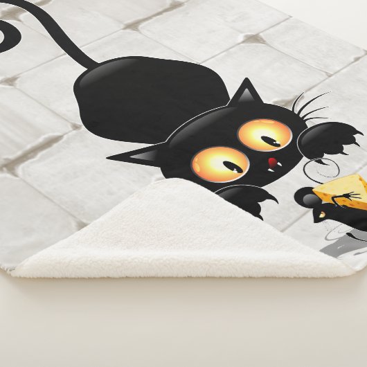 Katze und Maus mit Käse Fun Cartoon Charaktere Sherpadecke (3/4)