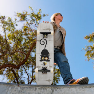 Katze und Maus mit Käse Fun Cartoon Charaktere Skateboard