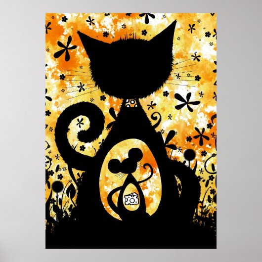 Katze und Maus - Plakatdruck Poster (Vorne)