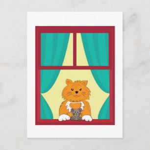 Katze und Maus Postkarte
