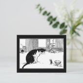 Katze und Maus - Postkarte (Stehend Vorderseite)