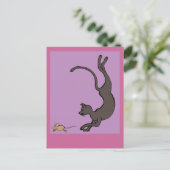 Katze und Maus Postkarte (Stehend Vorderseite)