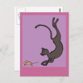 Katze und Maus Postkarte (Vorne/Hinten)