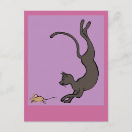 Katze und Maus Postkarte