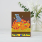 Katze und Maus Postkarte (Stehend Vorderseite)