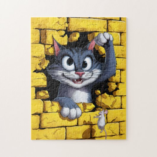 Katze und Maus. Puzzle (Vertikal)