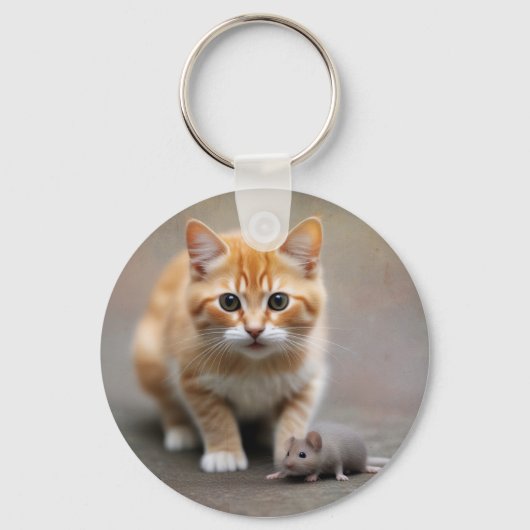 Katze und Maus Schlüsselanhänger (Vorderseite)