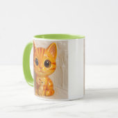Katze und Maus sitzen Tasse (Vorderseite Links)
