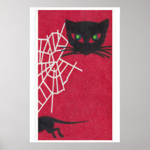 Katze und Maus - Streichholzschachtel-Druck - Ästh Poster