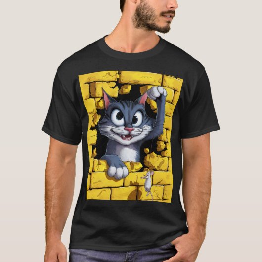 Katze und Maus. T-Shirt (Vorderseite)