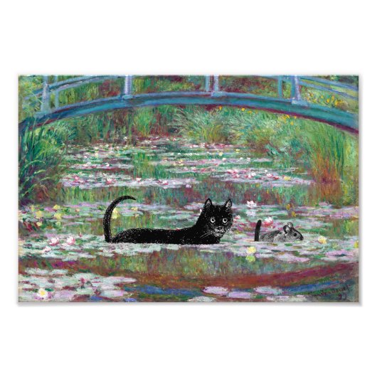 Katze und Maus unter der Brücke Fotodruck (Vorne)