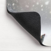 Katze und Maus unter Mistletoe Mousepad (Ecke)
