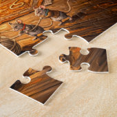 Katze und Mäuse gemütliche Strickszene Puzzle (Seite)