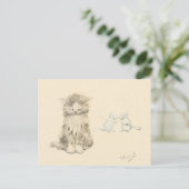 Katze und Mäuse Postkarte (Stehend Vorderseite)