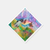 Katze und Monarchie Papier Napkins Serviette (Ecke)