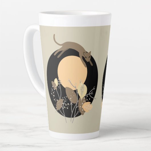 Katze und Mond 2 Milchtasse (Linke Ecke)