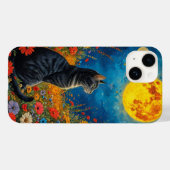 Katze und Mond Case-Mate iPhone Hülle (Rückseite (Horizontal))
