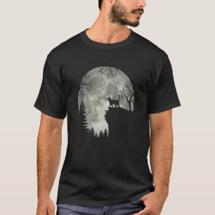 Katze und Mond Halloween Klassiker Halloween Monst T-Shirt