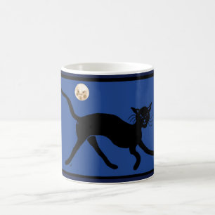 Katze und Mond Kaffeetasse