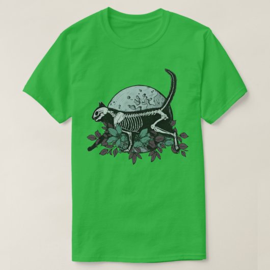 Katze und Mond T-Shirt (Design vorne)