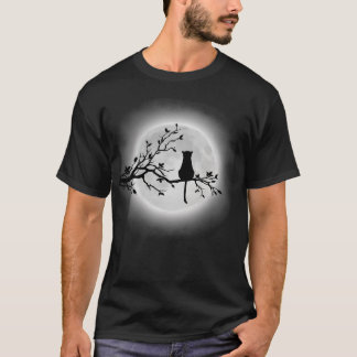 Katze und Mond T-Shirt