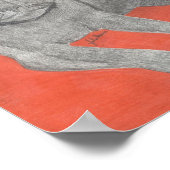 Katze und Mond von Julia Hanna Poster (Ecke)