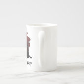 Katze und Musik machen mich glücklich, Katzen spie Porzellantasse (Rückseite)