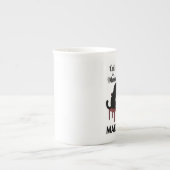 Katze und Musik machen mich glücklich, Katzen spie Porzellantasse (Vorderseite)