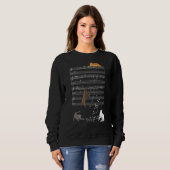 Katze und Musikkatze 1 Sweatshirt (Vorne ganz)
