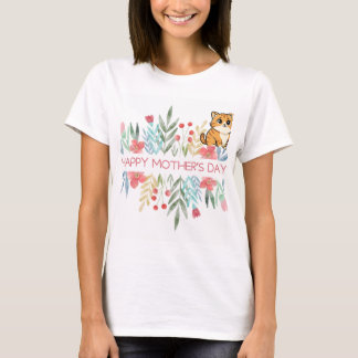 Katze und Muttertag-Design T-Shirt