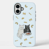 Katze und Pasta Geburtskarte Case-Mate iPhone Hülle (Rückseite)