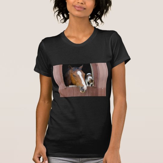 Katze und Pferd - Pferderanch - Pferdeliebhaber T-Shirt