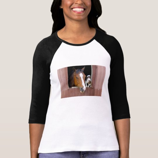 Katze und Pferd - Pferderanch - Pferdeliebhaber T-Shirt
