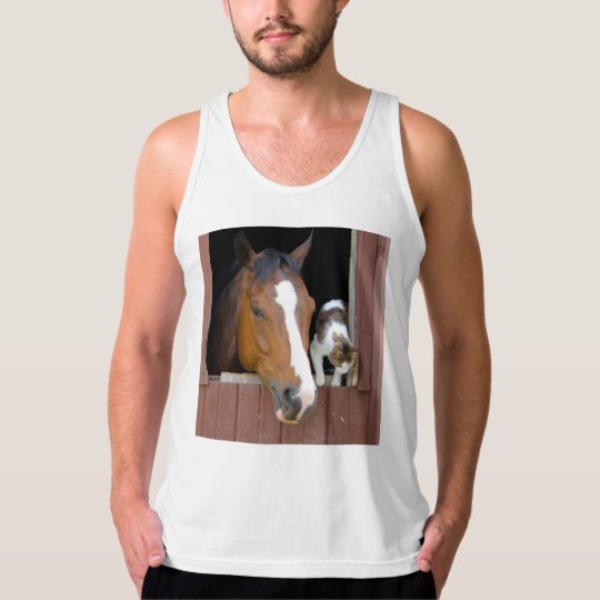 Katze und Pferd - Pferderanch - Pferdeliebhaber Tank Top