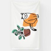 Katze und Pflanze Banner (Vertikal)