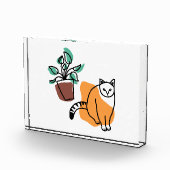 Katze und Pflanze Fotoblock (Rechts)