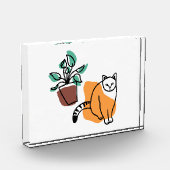 Katze und Pflanze Fotoblock (Links)