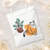 Katze und Pflanze Geschenktütchen (Ausgeschnitten)