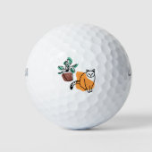 Katze und Pflanze Golfball (Vorderseite)
