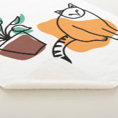 Katze und Pflanze Sherpadecke (3/4)